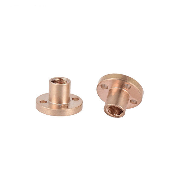 Custom OEM CNC Brass Parts Brass Flange Bushing Powder Coating